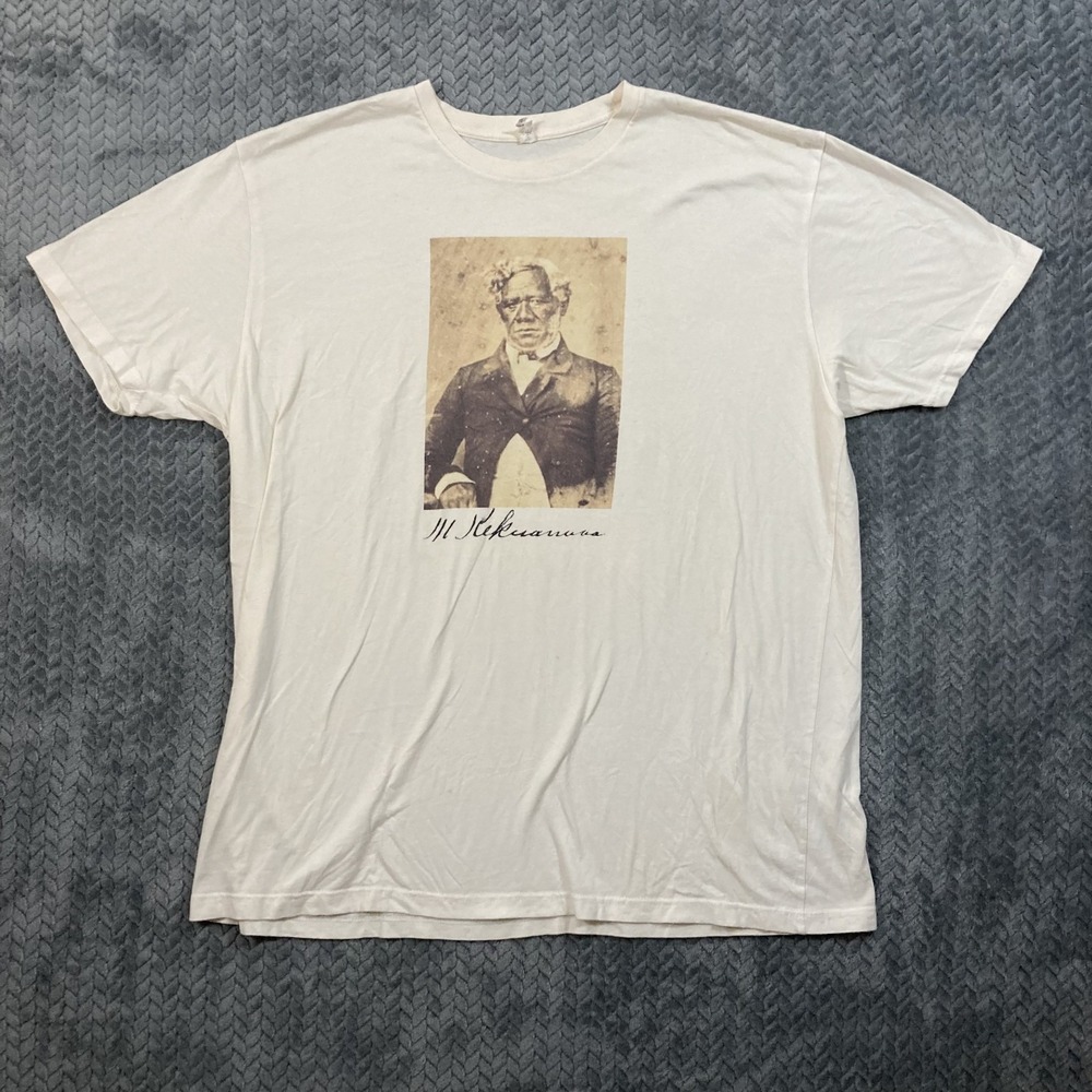 Rep Your Ili Kekuanaoa Hawaiian Chief Ahupuaa T-Shirt Men's 2XL White Local